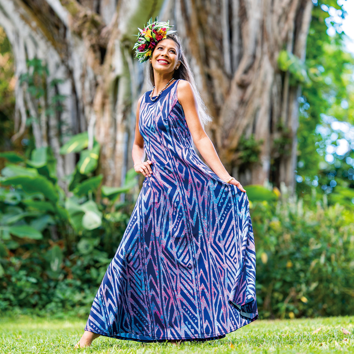 ストレッチ素材のVネックフレアドレス ハーフスリーブVネックヘムペタルIラインドレス – YOKO CHAN